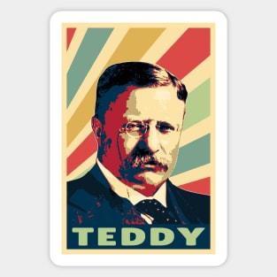 Teddy Roosevelt Vintage Colors Sticker